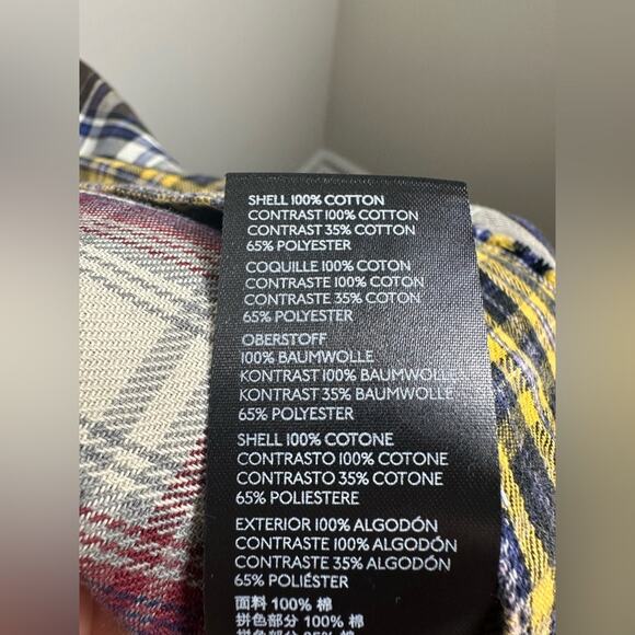 Free People Midi Dress Medium One Of A Kind Denim Mixtape Vest Plaid Front Slit - Picture 5 of 8